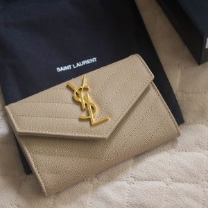 ❌Sold❌Saint Laurent Monogram Leather Flap Wallet